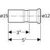 Réduction avec extrémité à emboîter D15-12mm, acier carbone Réf 22301