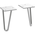 Paire de pieds H12 cm, en acier, finition noir mat Réf. EB2568-BL