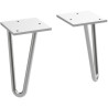 Paire de pieds H12 cm, en acier, finition noir mat Réf. EB2568-BL
