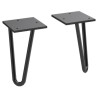 Paire de pieds H12 cm, en acier, finition noir mat Réf. EB2568-BL