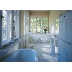 Lavabo SERIE 1930, 70 x 50, avec trop-plein et plage de robinetterie, Blanc Réf. 0438700000