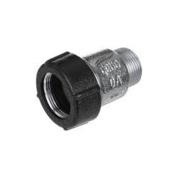 Raccord à compression en fonte malléable Filetage mâle 1 1/4'' de diamètre 32 pour tubes acier et PE Réf.17.195.00.04