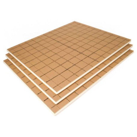 Plaque isolante RAUPUR ISOL 2 avec film pare-vapeur pour plancher chauffant/rafraîchissant - épaisseur 96 mm - R 4,40 m² K/W - dimensions 1200x1000 mm Réf. 13480961001