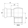 Raccord angulaire 90° Z7098G VSH Press de radiateur à sertir et à visser D15-12X17 réf 6202075