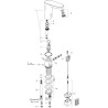 Robinetterie électronique FOCUS, pour lavabo, sans manette de réglage de température, sur batterie, chromé réf. 31172000