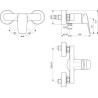 Mitigeur de douche mural CERAPLAN NF Chromé Réf : BD250AA