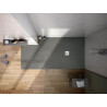 RECEVEUR BASE SLATE 75 MOKA (160x75). Bonde standard. Grille inox. Possible rebord. Découpe sur-mesure. Réf: 53012400