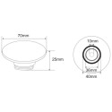 Capot Altech en céramique beige brillant pour bonde Clic Clac Déco (3307126 ou 3307127)