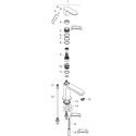 Mitigeur de lavabo 80  Rebris S Coolstart sans tirette ni vidage Chromé Réf. 72514000