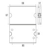 Rail et cache 98 mm avec verrous anthracite aluminium anodisé réf. 044013