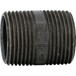 Mamelon 530 tube soudé filetage conique longueur 200mm noir D15x21 réf.530N20015