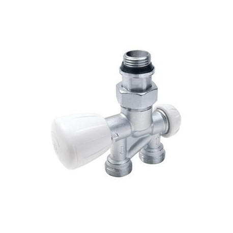 Robinet monotube à 4 voies. Thermostatisable. Douille auto-étanche. Rajouter la sonde R171F. Entraxe 35 mm pour alésage 16. Entraxe 50 mm pour alésage 18 Réf. R356MX062