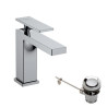 Mitigeur lavabo 110 Tecturis E  CoolStart avec tirette et vidage Chromé Réf. 73014000