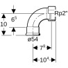 Coude taraudé 90° D54-2, acier carbone Réf 20562