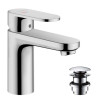 Mitigeur de lavabo Vernis Blend  100 CoolStart avec vidage clic-clac Chromé réf. 71589000