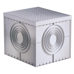 Chambre de tirage carree 550x550x520 - fond plat defoncable - couvercle a haute resistance Réf. DX59901