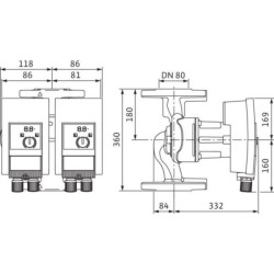 Circulateur Collectif chauffage haut rendement Yonos Maxo-D 80/0,5-6 Réf. 2163261