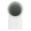 Coude simple femelle femelle 87°30 diamètre 40mm blanc UCH88B