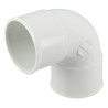 Coude simple femelle femelle 87°30 diamètre 40mm blanc UCH88B