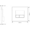 Plaque de commande SMARTY 200 x 180 x 11 mm en ABS, double volume, blanc Réf. 31191010