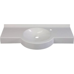 Plan vasque COLORADO, 100 x 50 cm, vasque D38 cm / prof 10 cm Réf. CMRX100BA0100157