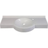 Plan vasque COLORADO, 100 x 50 cm, vasque D38 cm / prof 10 cm Réf. CMRX100BA0100157