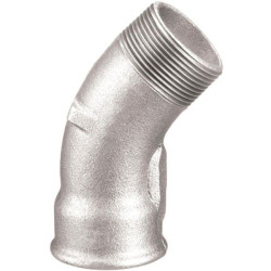 Courbe 45° fonte malléable galvanisée 40 mâle-femelle 50x60 réf.040050G