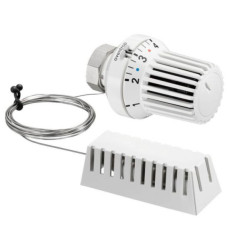 Tête thermostatique Uni XH, à bulbe liquide, blanc, raccordement fileté au corps de robinet M30X1.5 tuyau capillaire 2m Réf.1011565