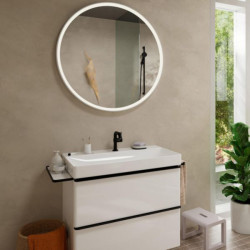 Mitigeur lavabo 110 Tecturis S Fine CoolStart avec tirette et vidage Noir mat Réf. 73323670
