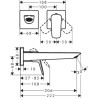 Mitigeur lavabo Logis encastré mural chromé Réf : 71256000