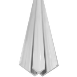 Profile d'angle intérieur 90° blanc hauteur 2100 mm prévu lors d'une pose en angle avec profilés des panneaux Prepanel Réf. 1420000518