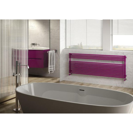 Sèche-serviette eau chaude Rigo EC 321W , Gris martelé, 543x520x50 (DT30 EGAL 195W). Raccord latéral standard 1/2" Réf. RIP052B32IR01NNN01"