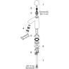 Robinet de lave-mains 100 mm METRIS E2, chromé réf. 31166000