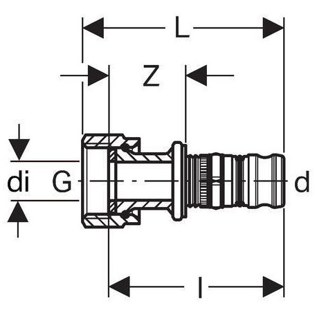 Jonction avec écrou 20X27 D20, à joint plat Réf 602.583.00.5