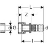 Jonction avec écrou 20X27 D20, à joint plat Réf 602.583.00.5