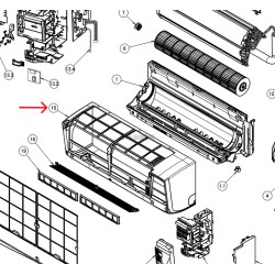 DAIKIN FRONT GRILLE ASSY POUR MACHINE FTXC50EV1B