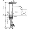 Mitigeur de lavabo AXOR ONE 70 avec tirette et vidage Aspect doré brossé Réf. 48000250