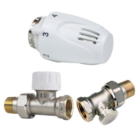 Kit Tête thermostatique Altech M30 VT 0,7 + corps 15x21 droit + coude droit 15x21