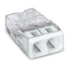 Borne de dérivation - 2 fils - PUSH WIRE® (push-in) - 0,5 à 2,5 mm² - boîte de 100 pcs Réf. 2273-202