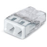 Borne de dérivation - 2 fils - PUSH WIRE® (push-in) - 0,5 à 2,5 mm² - boîte de 100 pcs Réf. 2273-202