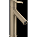 Mitigeur de lavabo AXOR Starck  100 avec poignée à levier, bonde à écoulement libre, nickel brossé Réf : 10003820