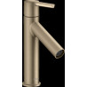 Mitigeur de lavabo AXOR Starck  100 avec poignée à levier, bonde à écoulement libre, nickel brossé Réf : 10003820