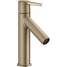 Mitigeur de lavabo AXOR Starck  100 avec poignée à levier, bonde à écoulement libre, nickel brossé Réf : 10003820