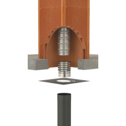 Raccord poële tubage inox 100 mx100-106 à visser réf. 123100