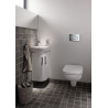 lave-mains d'angle geberit renova compact: b EGAL 45cm, t EGAL 39.5cm, trou de robinetterie EGAL au centre, trop-plein EGAL visible, blanc Réf. 276132000