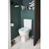 Pack WC au sol sans bride ODEON UP sortie horizontale, 67 x 36,5 cm. Réservoir à alimentation latérale. Abattant à descente progressive et déclipsable. Hauteur confort 41 cm. Blanc Ref : E22770-00