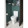 Pack WC au sol sans bride ODEON UP sortie horizontale, 67 x 36,5 cm. Réservoir à alimentation latérale. Abattant à descente progressive et déclipsable. Hauteur confort 41 cm. Blanc Ref : E22770-00