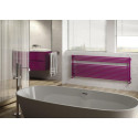 Sèche-serviette eau chaude Rigo EC 671W , Noir Satiné, 373x1520x50 (DT30 EGAL 357W). Raccord latéral standard 1/2" Réf. RIS152B30IR01NNN01"