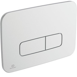 Plaque de commande pneumatique Oleas P3 pour bâti-support Prosys - chrome mat arrondi - boutons 3/6 litres - design arrondi Réf. R0124JG