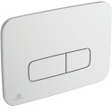Plaque de commande pneumatique Oleas P3 pour bâti-support Prosys - chrome mat arrondi - boutons 3/6 litres - design arrondi Réf. R0124JG
